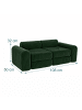relaxdays 10tlg. Kinder-Spielsofa Set "Cord" in Dunkelgrün - (B)108 x (H)32 x (T)50 cm