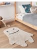 Beliani Kinderteppich ZODI in Beige/Schwarz/Weiß - (W) 70 x (L) 100 cm