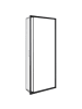 Beliani Duschtür NELTUME in Schwarz - (W) 80 x (H) 190 cm