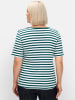 sheego T-Shirt in petrol-weiß
