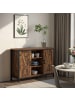 VASAGLE Sideboard Daxton in Braun-Schwarz - (B)35 x (H)70 x (T)100 cm