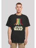 F4NT4STIC Heavy Oversize T-Shirt Star Wars Retro Rainbow in schwarz