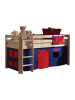 58 aufm Kessel KINDERBETT Karolina 210x114x106 Massivholz Natur Textilset Domino
