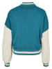 Urban Classics College Jacket in watergreen/whitesand