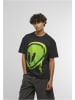 Mister Tee T-Shirt "Dripping Alien Head Oversize Tee" in Schwarz