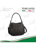 Toscanto Leder Umhängetasche Toscanto Tasche schwarz ca. 27cm