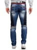 Cipo & Baxx Herren Bequem Jeans Stonewashed in Blue