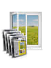 EASYmaxx Moskitonetz Fenster 4er-Set 130x150cm schwarz mit Klettverschluss Schwarz