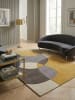KADIMA DESIGN Teppich Wolle Handgetuftet AIRE Abstrakt Wohnzimmer Modern in Gelb-Beige