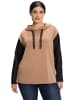 Ulla Popken Hoodie-Shirt in maronenbraun