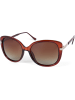 styleBREAKER Butterfly Sonnenbrille in Braun / Braun Verlauf