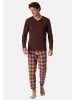 Schiesser Schlafanzug Casual Essentials in Dunkelrot
