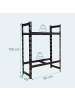relaxdays Reifenregal in Schwarz - (B)60 x (H)100 x (T)35 cm