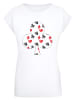 F4NT4STIC T-Shirt Kartenspiel Kreuz Herz Karo Pik Poker in weiß