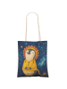Mr. & Mrs. Panda Stofftasche Löwe Astrologie Design ohne Spruch in Weiß