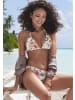 LASCANA Triangel-Bikini-Top in creme bedruckt