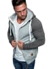 Amaci&Sons Sweatjacke EL CAJON in Hellgrau/Anthrazit