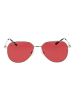 Serengeti Unisex Sonnenbrille Flieger Silber
