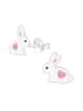 schmuck23 Silber-Ohrringe Hase 0,7 cm x 0,8 cm