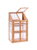 Beliani Balkongewächshaus VOLVERA in Braun/Transparent - (W) 67 x (H) 114 x (L) 49 cm