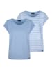 DENIMFY Top DFSophie 2er Pack in Blau