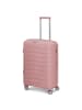 Franky London 4 Rollen Trolley M 65 cm mit Dehnfalte rose