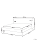 Beliani Doppelbett ARETTE in Beige - (W) 204 x (H) 95 x (L) 206 cm