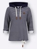 WITT WEIDEN Sweatshirt in marine-ecru-geringelt