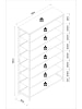 VCM  Metall Holz Schuhregal 7 Fächer Taliro in Honig-Eiche
