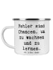 Mr. & Mrs. Panda Becher Spruch Fehler lernen wachsen mit Spruch in Weiß