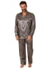 NORMANN atin Pyjama durchknöpfbareSchlafanzug - 77588 in anthrazit