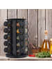 relaxdays 21tlg. Gewürzkarussell in Schwarz/ Transparent - (H)33,5 x Ø 19 cm