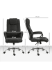 Vinsetto Bürostuhl-62L x 76B x 110-119H cm-Schwarz