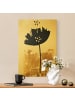 WALLART Leinwandbild Gold - Goldene Mohn Blume in Gold