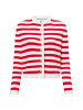 Marie Lund Strickjacke in rot weiß - 0002