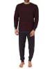 NORMANN langarm Frottee Pyjama Schlafanzug Bündchen - 67710 in rot