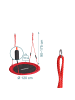 relaxdays Nestschaukel in Rot – 120 cm