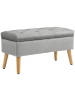HOMCOM Sitzbank in Grau 80L x 35B x 42H cm
