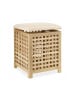 relaxdays Wäschekorb in Natur/ Creme - (B)39 x (H)50 x (T)39 cm