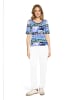 Betty Barclay Basic Shirt mit Rippenstruktur in Blau/Grün
