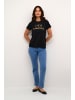 Kaffe T-Shirt kurzarm KAliva Regular fit in Black - Copper Text Print