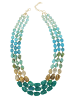 collezione alessandro Kurze Kette " Marble " in türkis