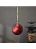 MARELIDA LED Weihnachtskugel beleuchtet aus Glas D: 20cm in rot