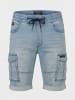 KOROSHI Kurze jogger-jeans-strick-cargo-regular in blau