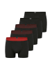 Schiesser Boxershort 5er Pack in Schwarz/Rot