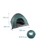 relaxdays Popup Strandzelt in Grün - (B)200 x (H)135 x (T)200 cm