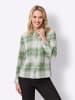Sieh an! Flanell-Bluse in eucalyptus-ecru-kariert