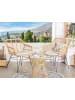 Beliani 5-tlg Bistro Set TRESTINA in Naturfarben/Beige/Schwarz