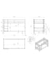58 aufm Kessel ETAGENBETT Karolina 210x140x105 aus Massivholz in Weiß