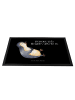 Mr. & Mrs. Panda Gummimatte Pinguin Lachen mit Spruch in Schwarz